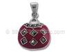 Enamel Purse Half Charm with Marcasite