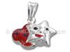 Sterling Silver Puffed Star and Cloud Charm
