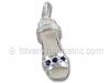 High Heel Charm with Blue Cubic Zirconia