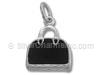 Black or Pink Enamel Purse