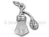 Cubic Zirconia Crystal Perfume Bottle Stone Charm