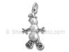 Sterling Silver Snowman Shoes Pearl Charm