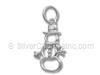 Sterling Silver Snowman Outline Charm