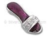 Purple Enamel Pava Cubic Zirconia High Heel