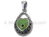 Macasite, Green Enamel Purse Charm