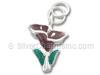 Sterling Silver Enamel Tulip Flower Charm