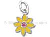 Sterling Silver Enamel Flower Charm