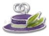 Purple and White Enamel Hat