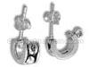 Silver Beaded Earring Finding