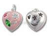 Pink Enamel Heart Charm