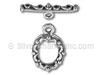Oval Shaped Silver Toggle