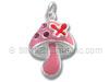 Sterling Silver Enamel Mushroom Charm