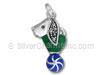 Dog Playing with Ball Enamel Charm