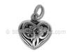 3D Filigree Puffed Heart Charm