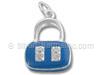 Blue Enamel Purse with Cubic Zirconia