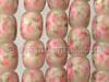 Barrel Style Flower Glass Beads