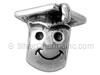 Smiley Face with Graduate's Cap Spacer Bead