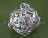 Stone Flower Heart Locket