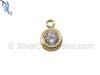 4mm Gold Filled CZ Drop Charm