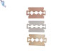 Razor Blade Stamping Blank, Sterling Silver, Gold Filled, Rose Gold Filled