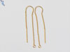 Threaded Earring Findings with Curve Bar