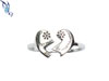 Grandmother and Granddaughter Heart Ring