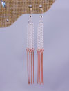 Silver and Rose Gold Tassel Earrings