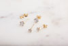 14K gold filled CZ stud earring component
