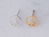 Tiny Peace Sign Earrings