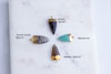 Pointed Spike Gemstone Drop Pendant