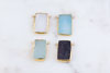 Druzy Rectangle Link Pendant