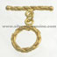 Vermeil Rope Round Toggle