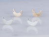 Upside Down Crescent Moon Stud Earrings
