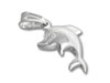 Silver Hollow Puffed Dolphin Charm