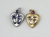 Feet in a Heart Charm