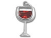 Red Wine and Stone Charm