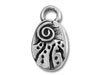Silver Spiral in a Oval Disc Charm