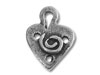 Silver Heart with Spiral Charm