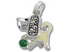 Dog with Marcasite Enamel Charm