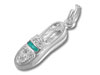 Cubic Zirconia Shoe with Blue Strap