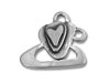 Sterling Silver Planet Heart Charm