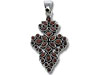 Garnet Cross Pendant