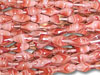 Czech Two-Tone Peach Glass Beads