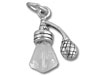 Cubic Zirconia Crystal Perfume Bottle Stone Charm