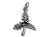 Sterling Silver Christmas Holly Charm