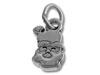 Sterling Silver Santa Claus Face Charm