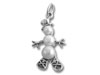 Sterling Silver Snowman Shoes Pearl Charm