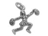 Sterling Silver Cheerleader Charm