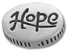 Silver "Hope" Message Bead