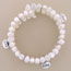 3 Strand Freshwater Pearl Message Bead Bracelet